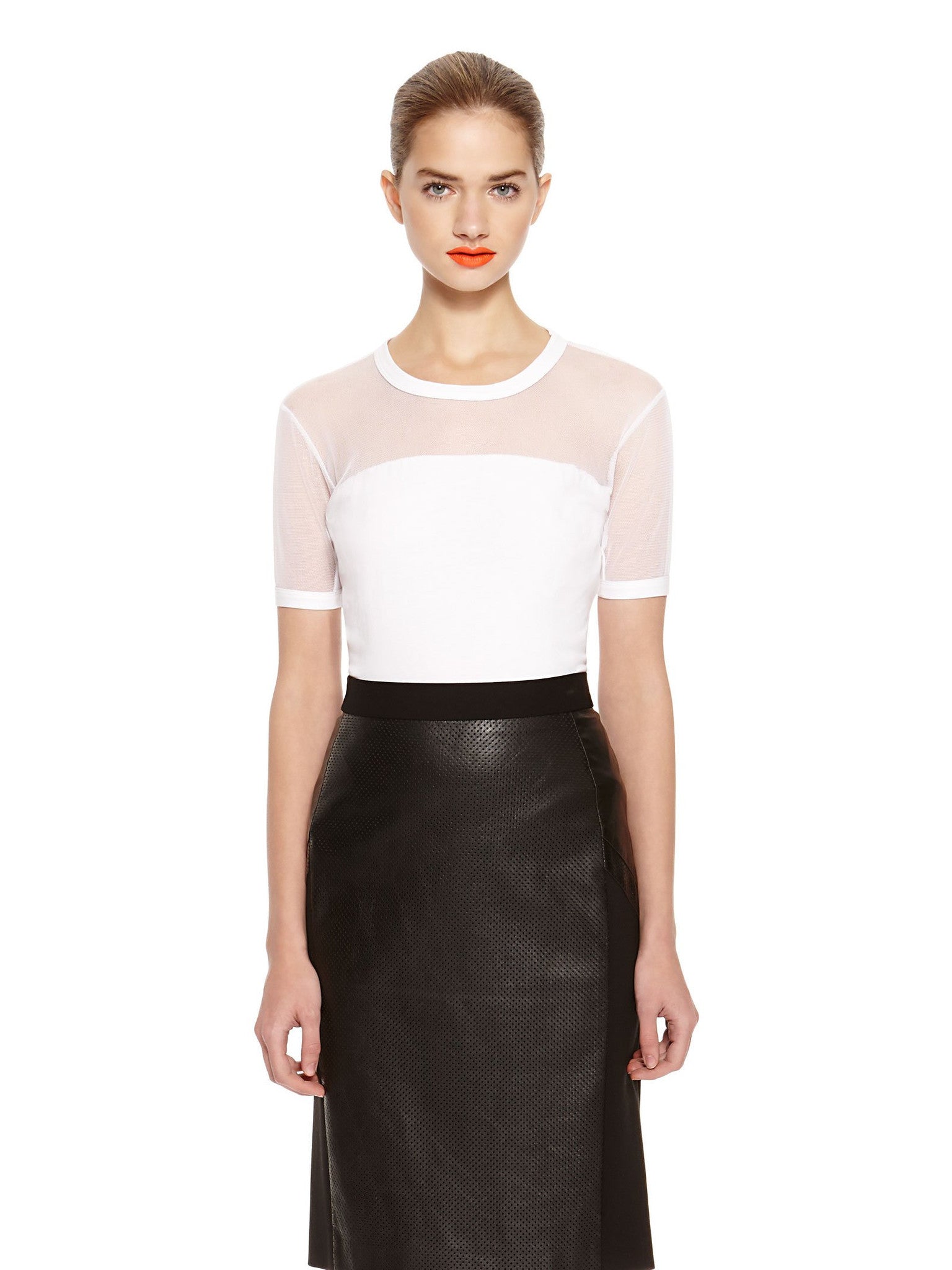 Image 1 of - SHORT SLEEVE TEE WITH MESH